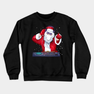 DJ Santa Illustration Crewneck Sweatshirt